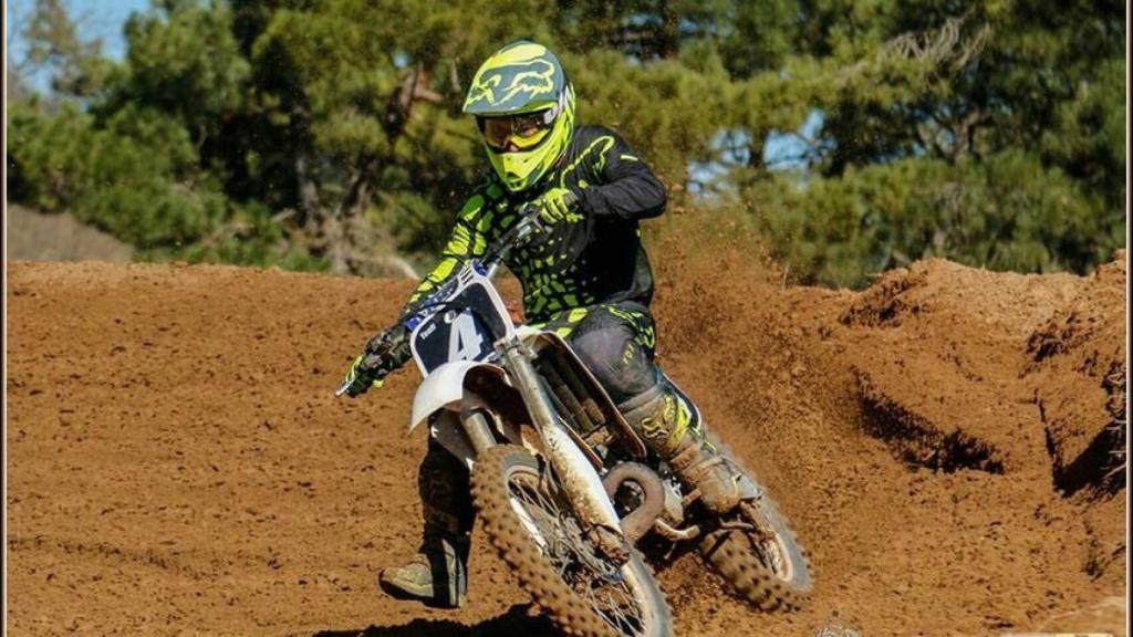'Teofi', en una competición de motocross.