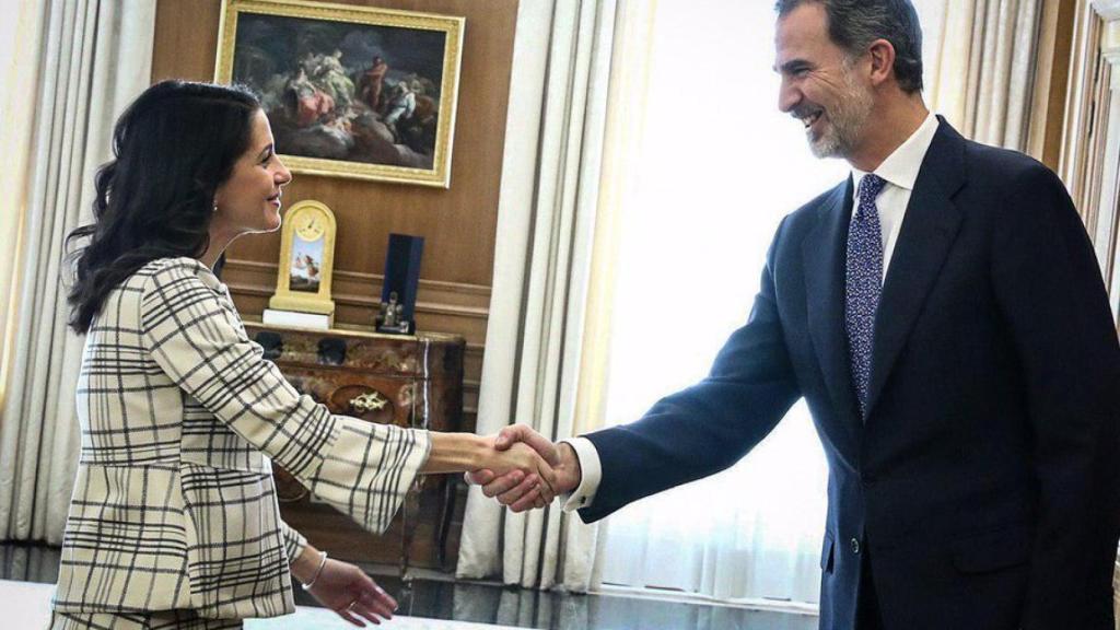 Arrimadas, durante su visita a Felipe VI.