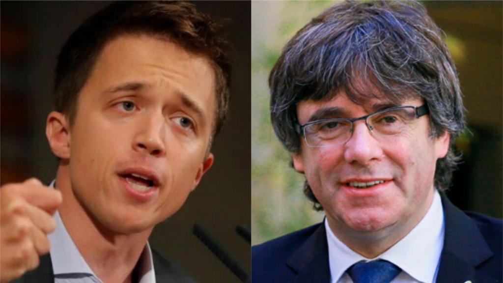 El líder de Más País, Íñigo Errejón, y el expresidente catalán Carles Puigdemont.