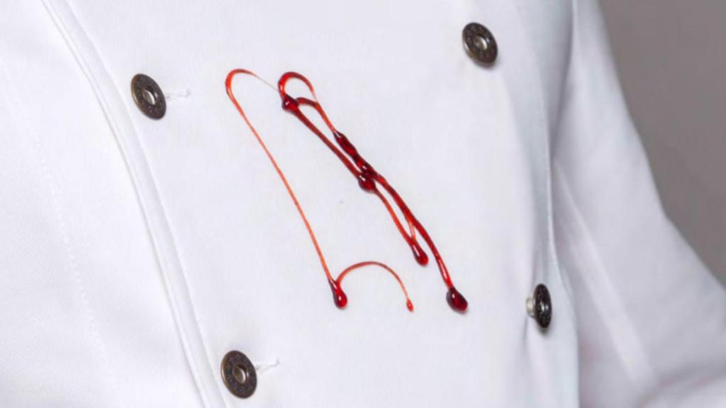 Una de las chaquetillas de chef diseñadas por Clothink y Sepiia.