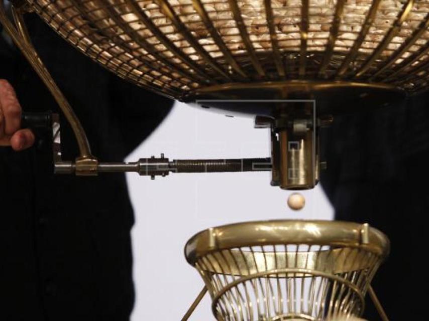 Imagen del sorteo de la lotería./