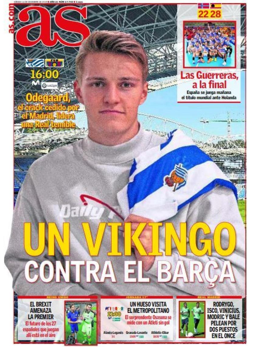 La portada del diario AS (14/12/2019)