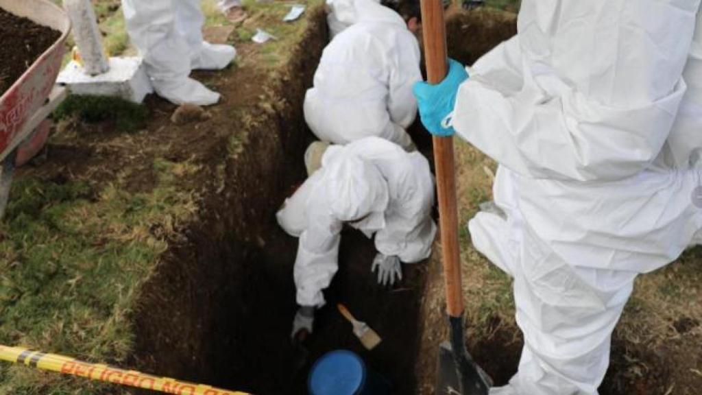 Fosa común hallada en el departamento colombiano de Antioquia.