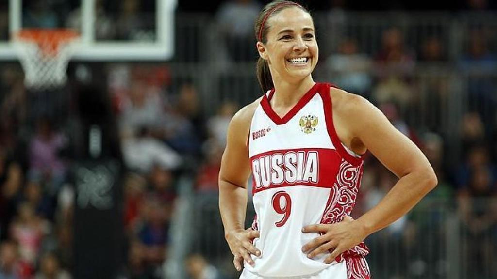 Becky Hammon, con la selección de Rusia