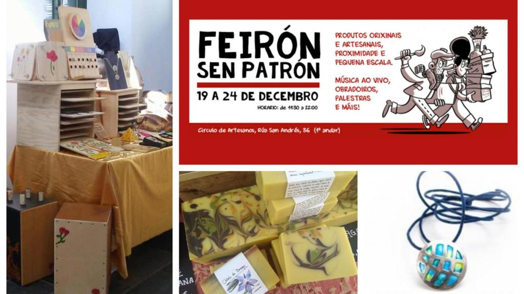 ‘Feirón sen patrón’ hasta Nochebuena: artesanía y música en calle San Andrés de A Coruña