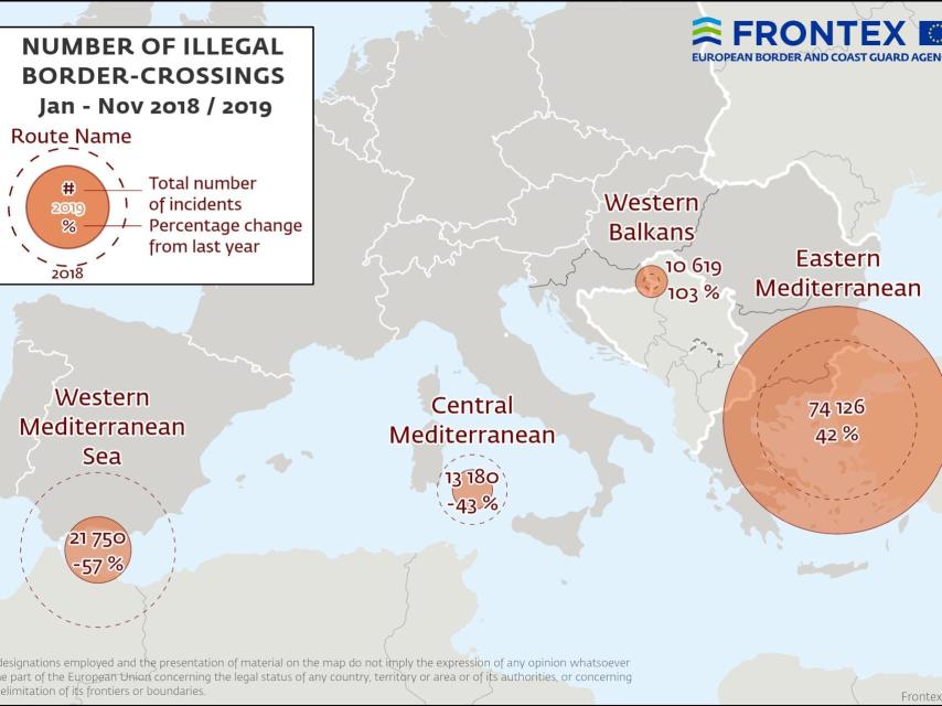 Principales flujos de inmigración hacia Europa, en cifras.