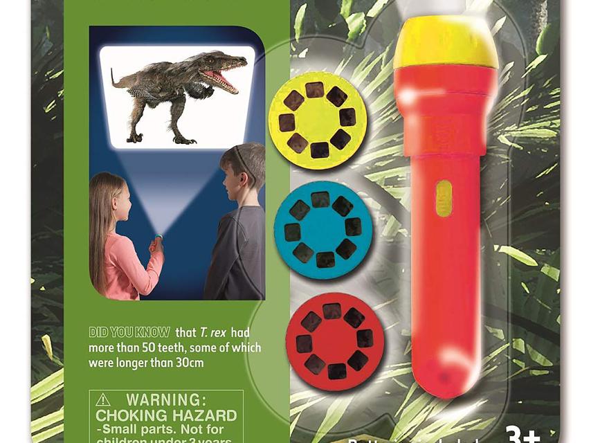 Linterna-proyector de dinosaurios.