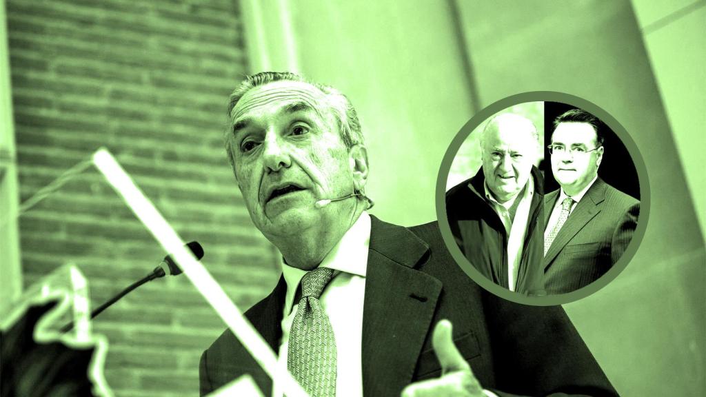 José María Marín Quemada, Amancio Ortega y Antonio Llardén.