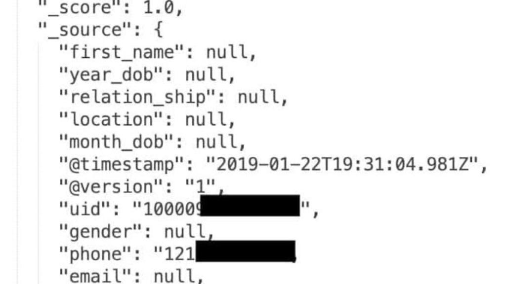 Datos de la base pública descubierta