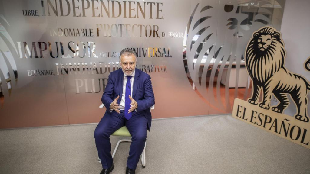 Ángel Víctor Torres, presidente de Canarias, en la sede de EL ESPAÑOL.