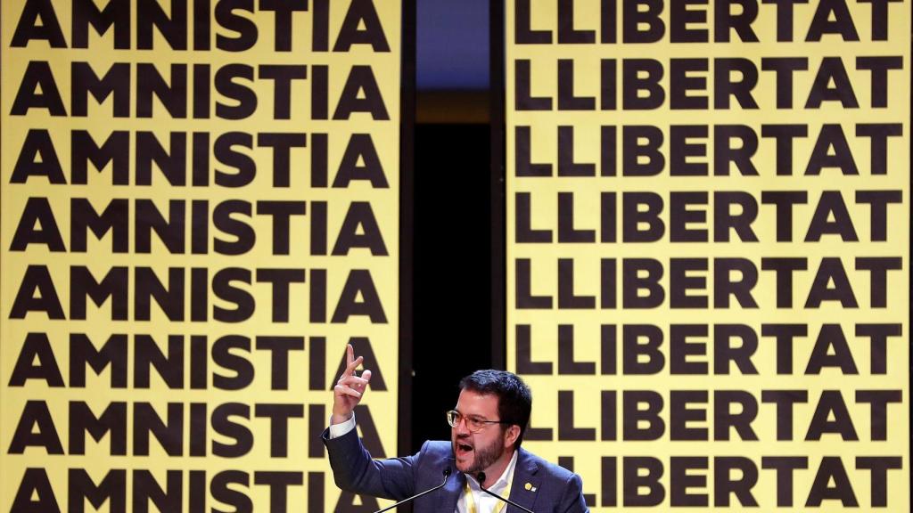 Pere Aragonès, coordinador general de ERC, en el 28º congreso del partido.