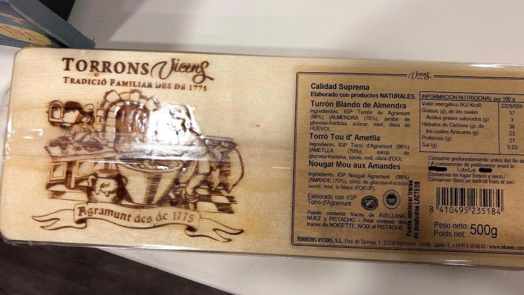 Turrón blando de almendra por el que se ha activado una alerta alimentaria