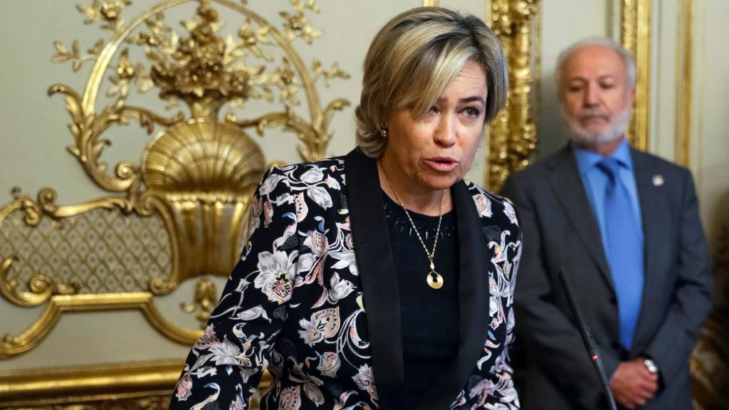 La abogada general del Estado, Consuelo Castro, durante el acto de toma de posesión de su cargo.