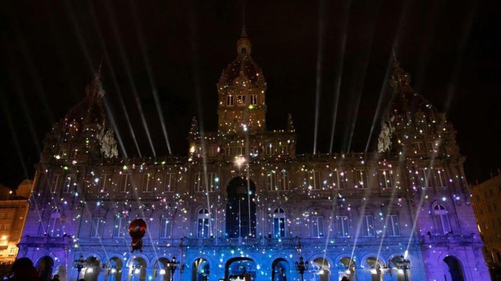 Nochevieja express en A Coruña: el reloj de María Pita, cinco minutos adelantado