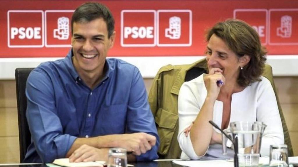 Pedro Sánchez y Teresa Ribera en una imagen de archivo.