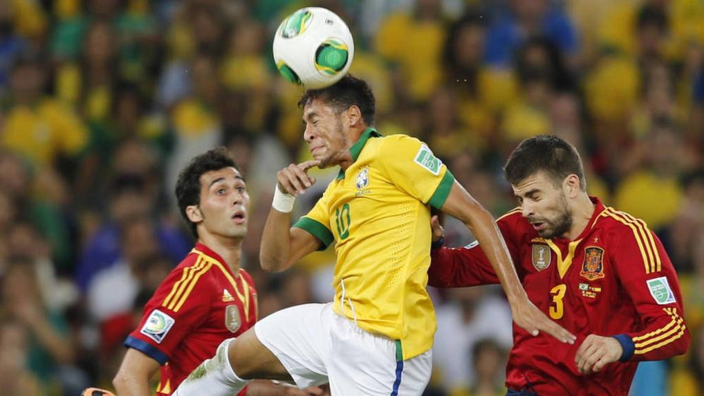 Arbeloa, Neymar y Pique en la Confederaciones 2013