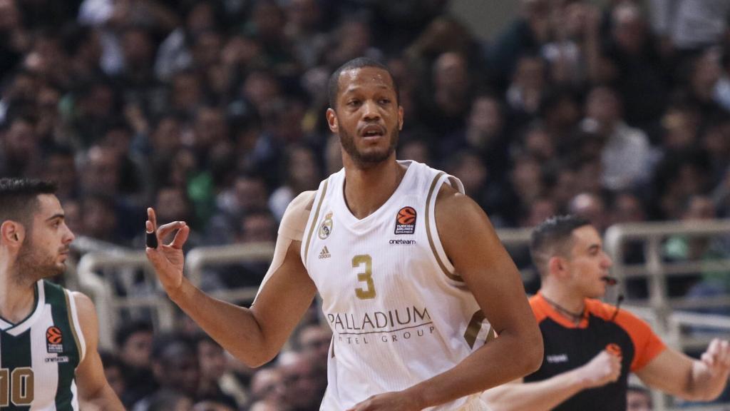 Randolph, durante el partido de Euroliga entre Real Madrid y Panathinaikos