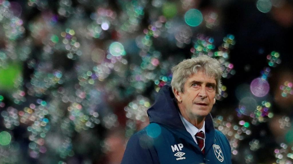Pellegrini, durante un partido con el West Ham