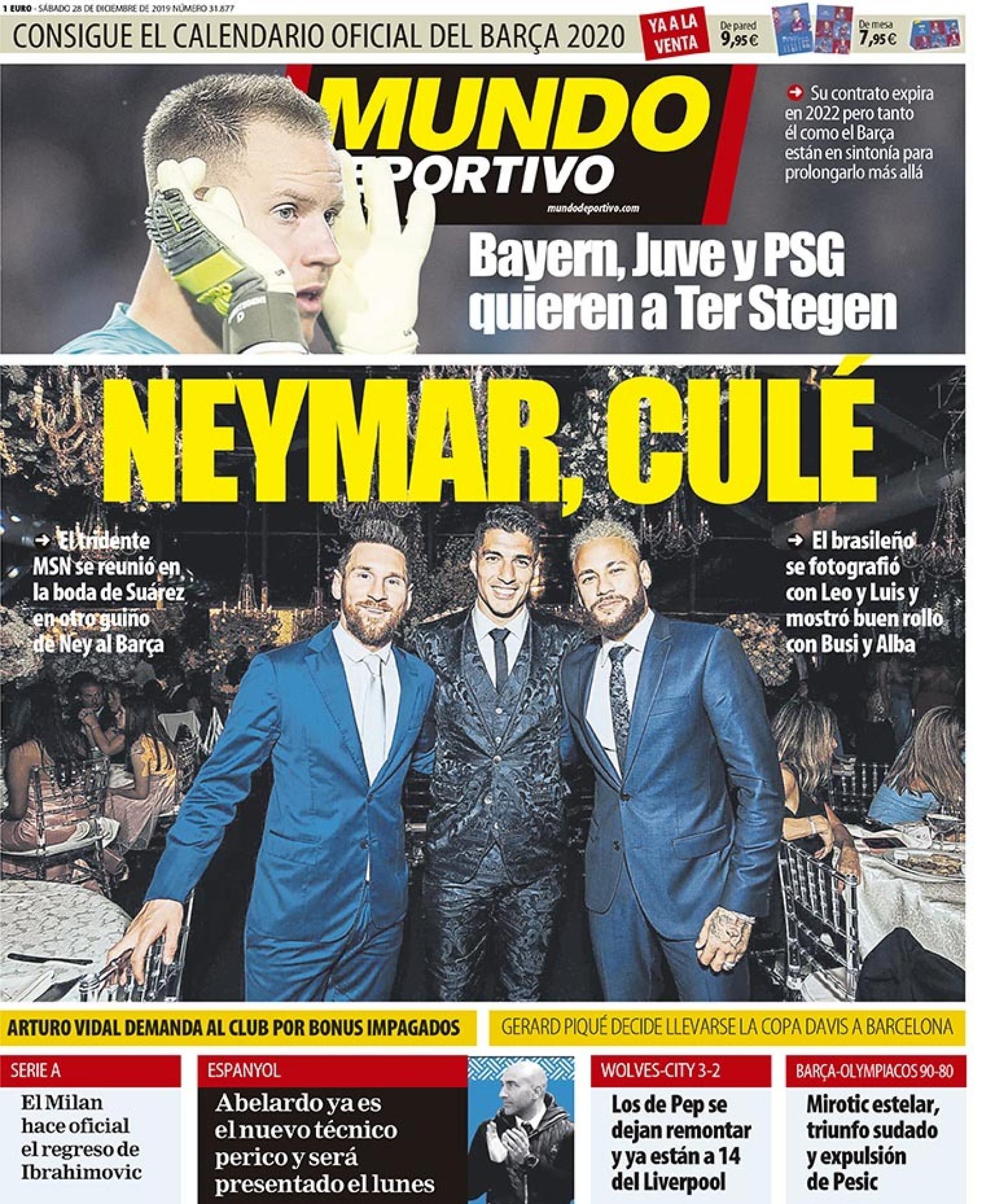 Portada Mundo Deportivo (28/12/2019)