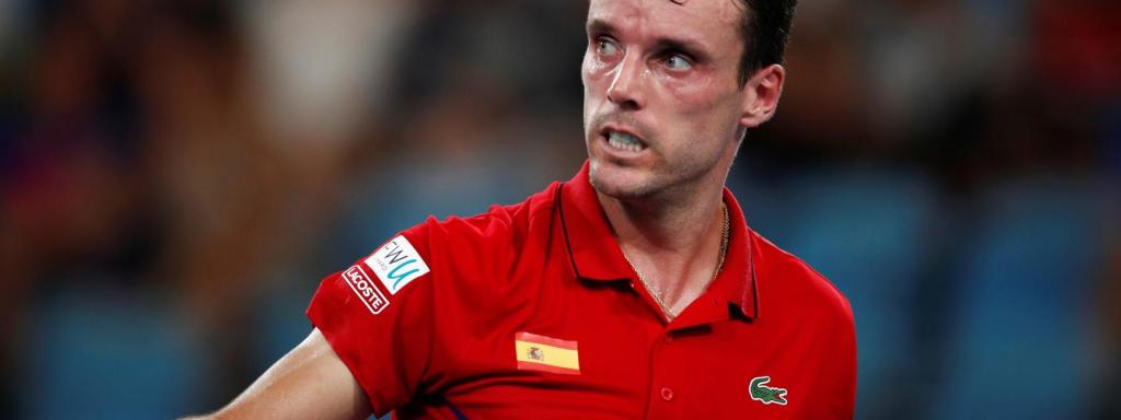 Bautista durante el partido ante Coppejans.