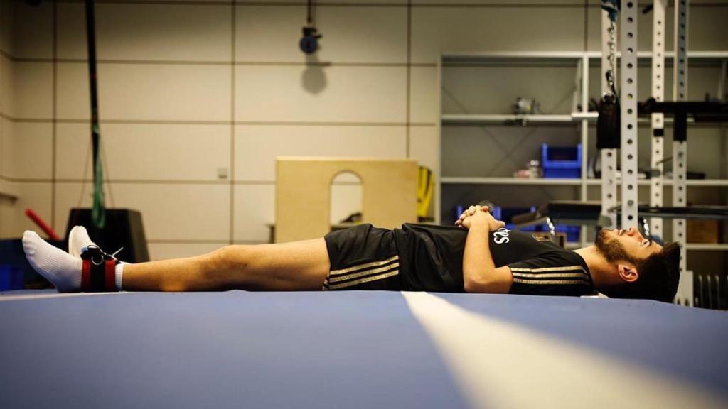 Marco Asensio en el gimnasio