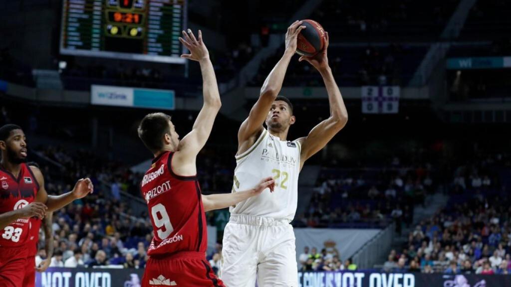 Tavares, durante el partido de Liga Endesa entre Real Madrid y Casademont Zaragoza