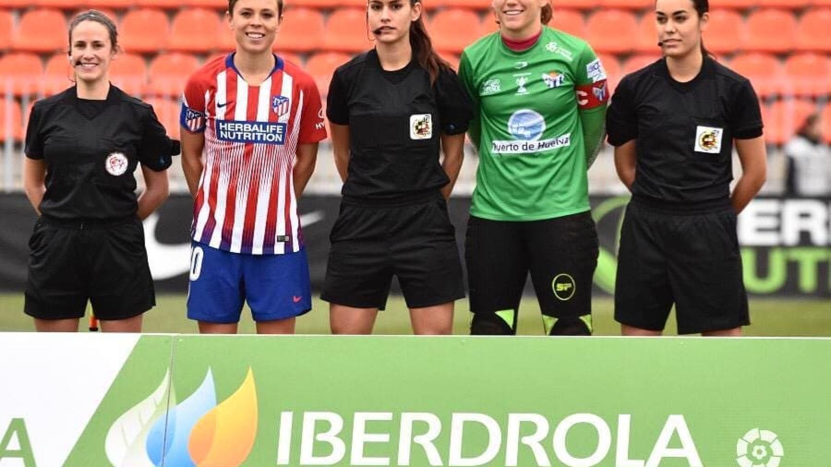 Elena Peláez, durante un partido de la Liga Iberdrola