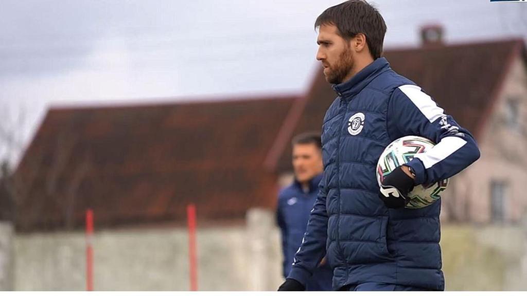 Fran Balaguer, durante un entrenamiento de Dinamo Brest