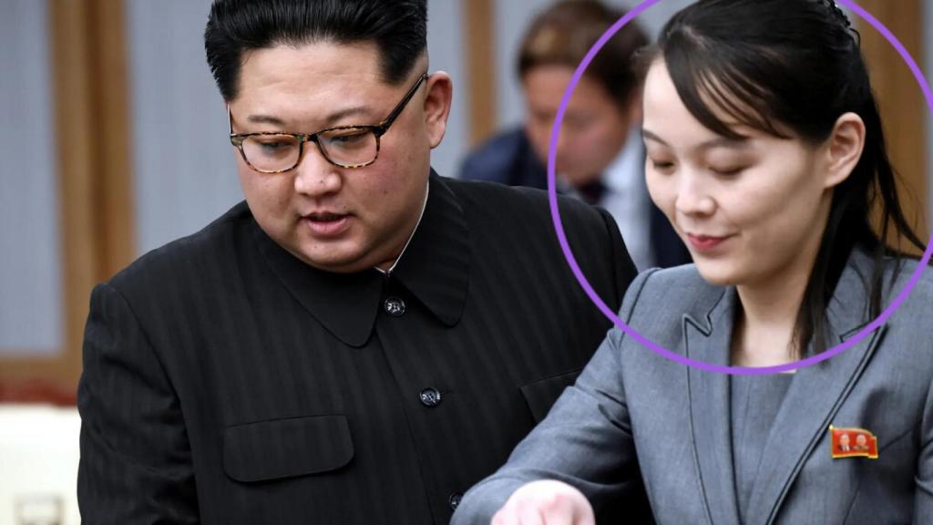 Kim Yo-jong, la hermada del líder coreano, al lado de Kim Jong-un.