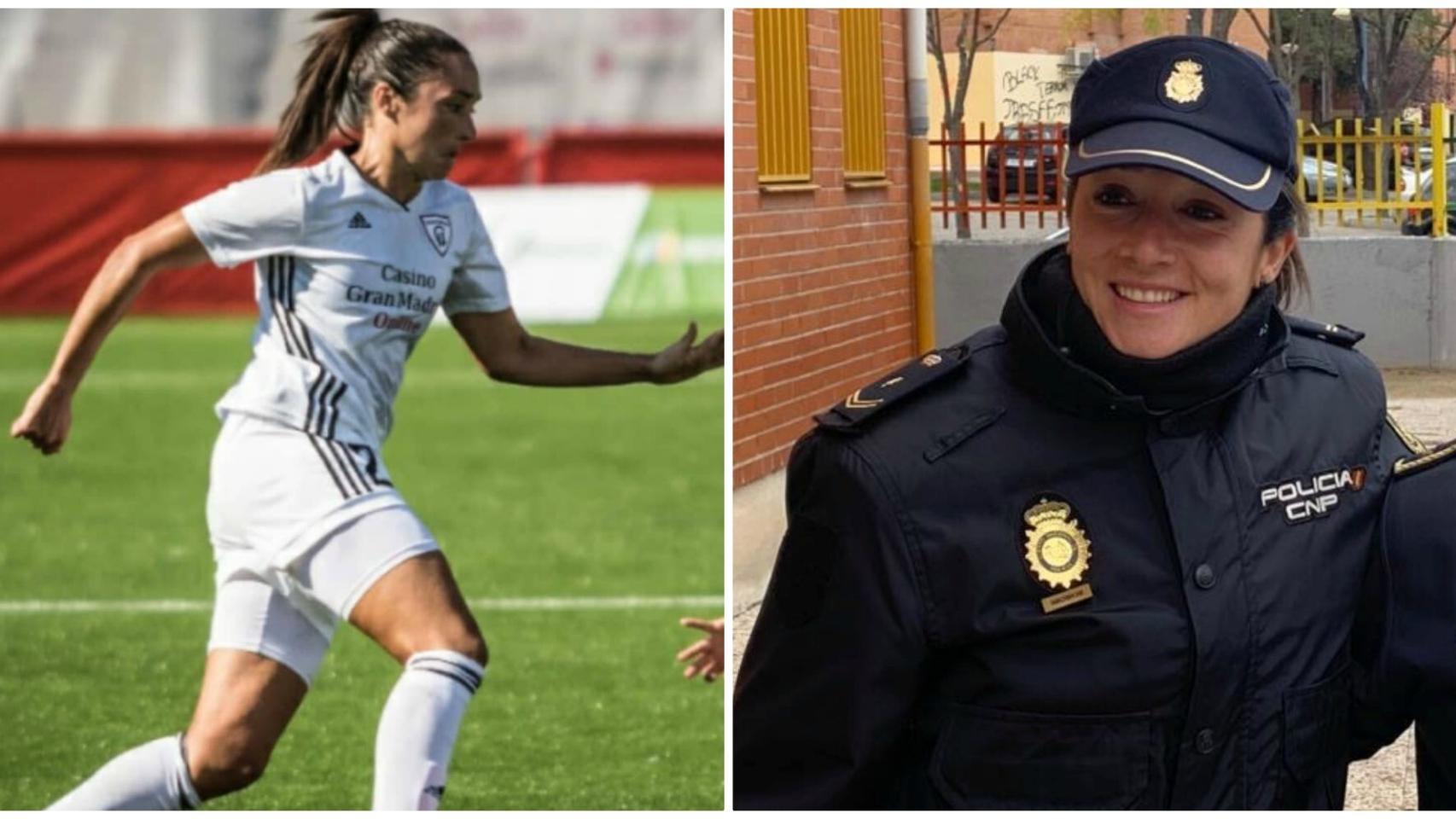 Estela Fernández, futbolista del Madrid CFF y Policía Nacional