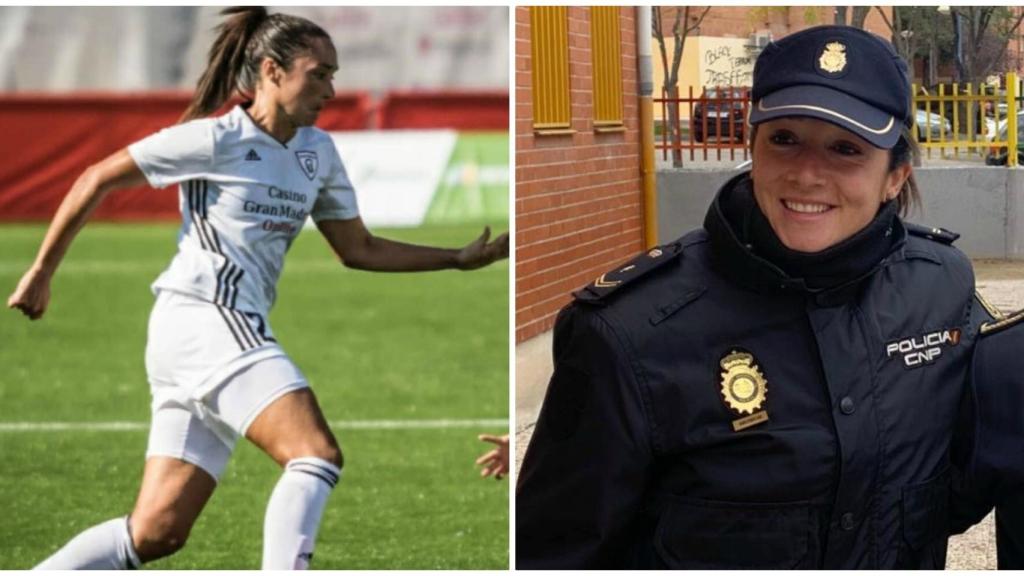 Estela Fernández, futbolista del Madrid CFF y Policía Nacional