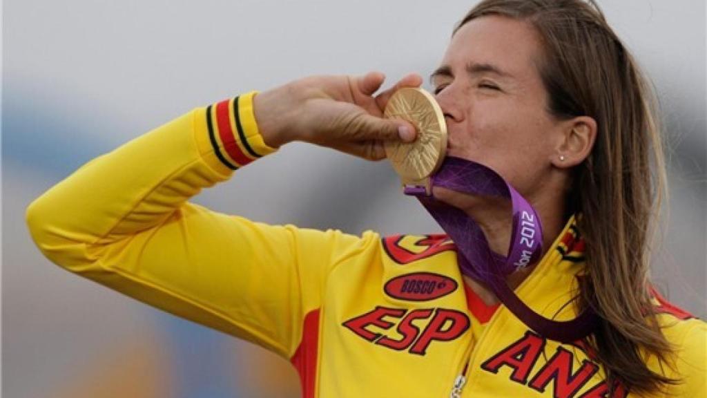 Marina Alabau, tras ganar la medalla de oro en los JJOO de Londres