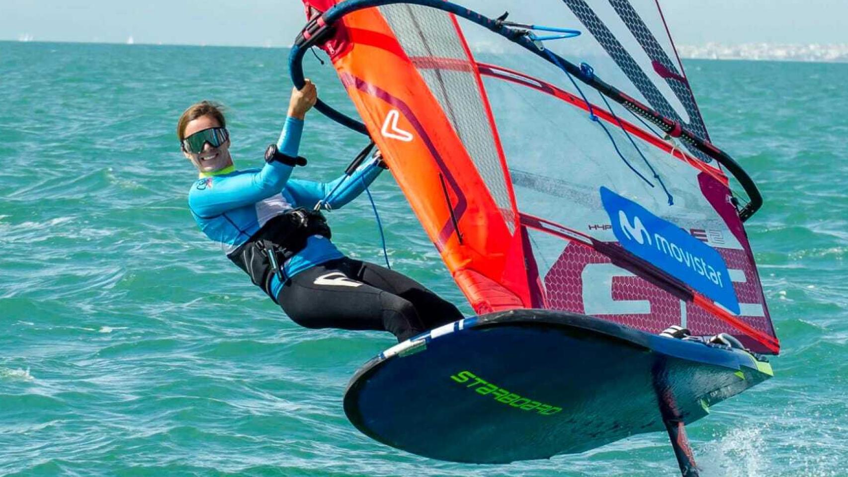 Marina Alabau, durante una prueba