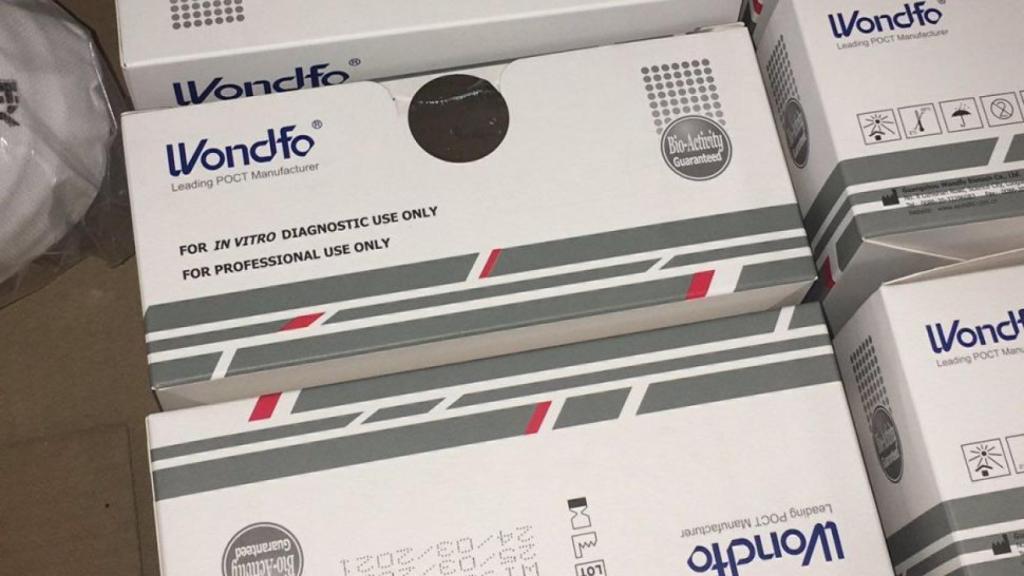 Test fabricados por la empresa china  Guangzhou Wondfo Biotech.