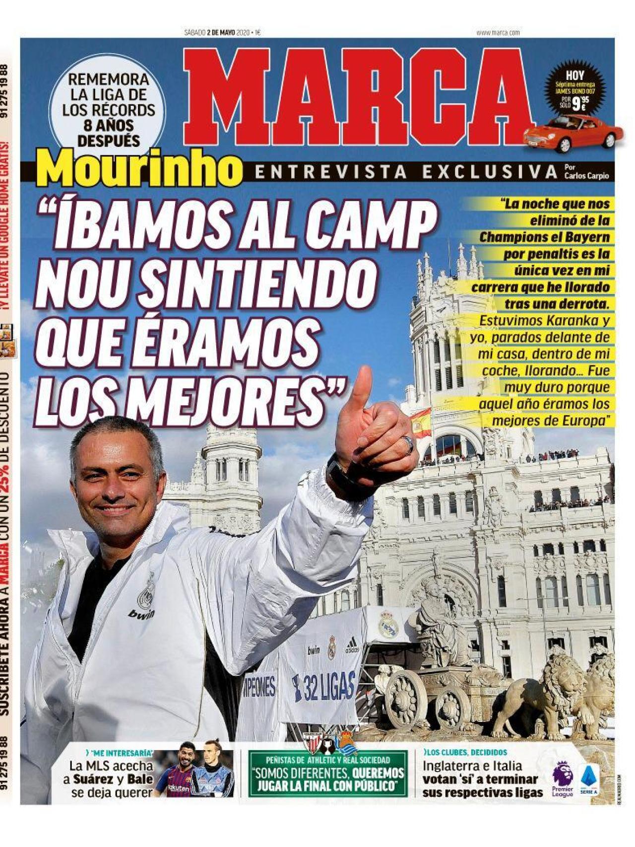 La portada del diario MARCA (02/05/2020)