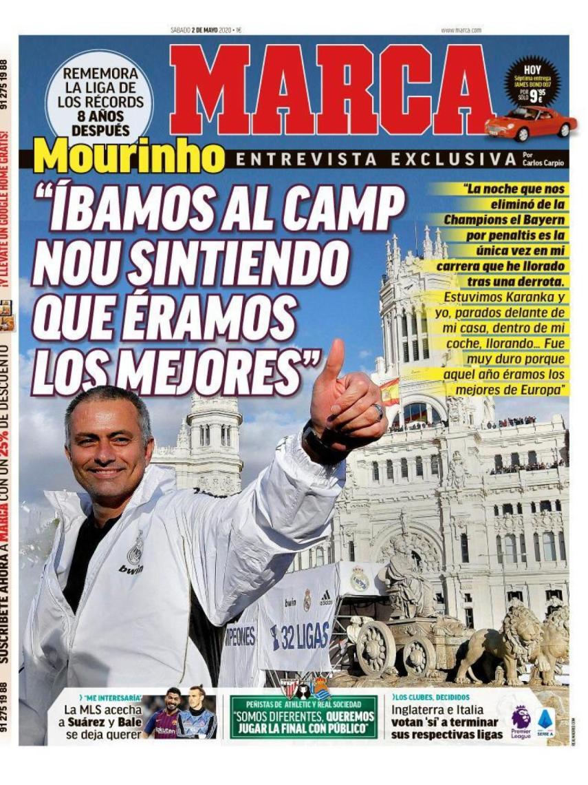 La portada del diario MARCA (02/05/2020)
