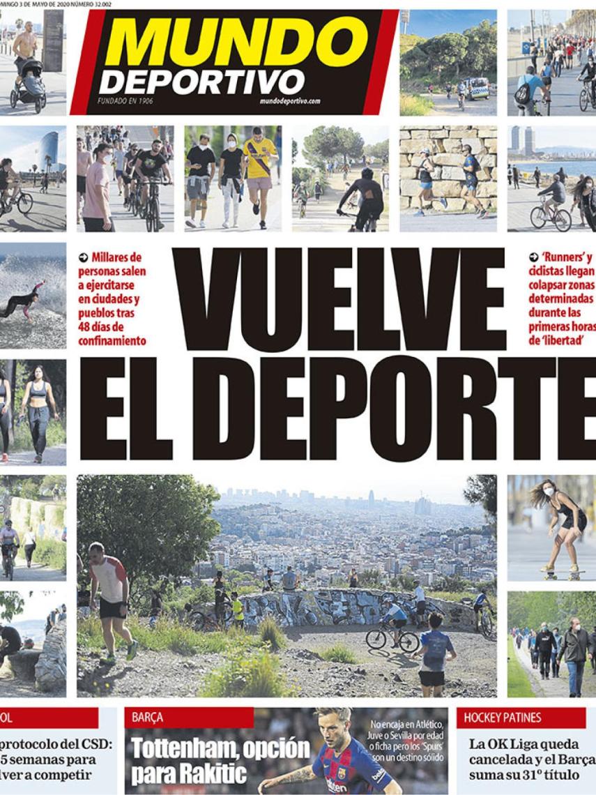 La portada del diario Mundo Deportivo (03/05/2020)