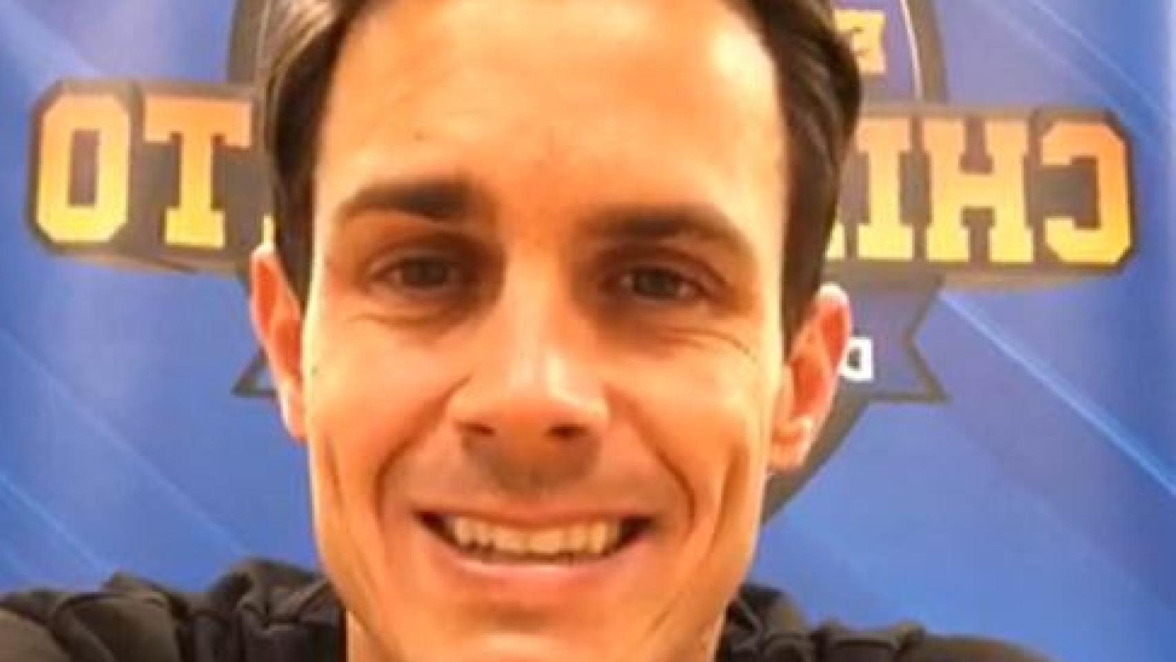 Edu Aguirre, durante un encuentro con los seguidores de El Chiringuito en Facebook