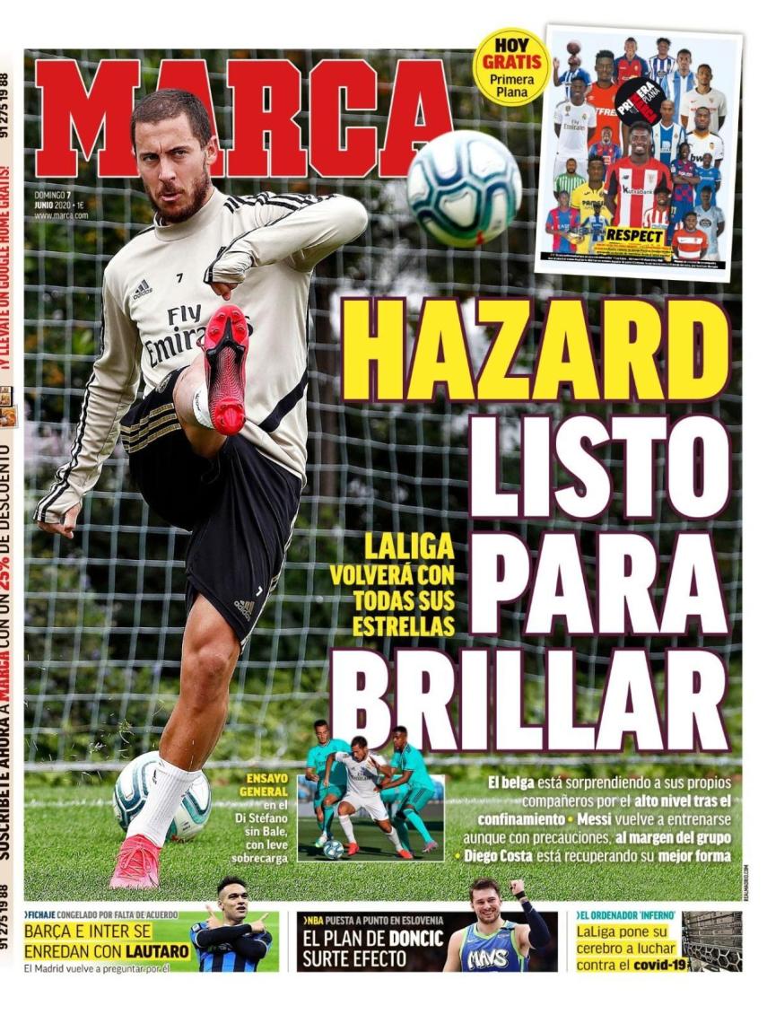 La portada del diario MARCA (07/06/2020)
