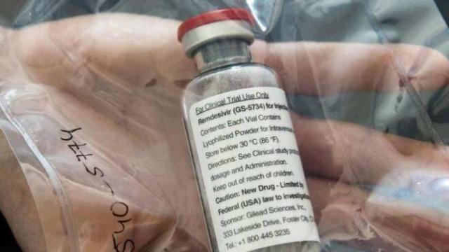 Un vial de remdesivir, de Gilead