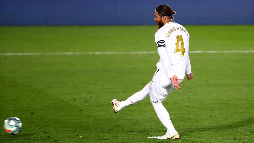Sergio Ramos marca de penalti al Getafe