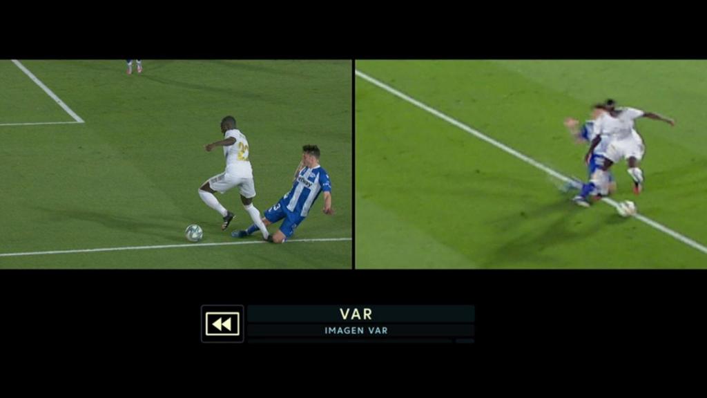 Así revisó el VAR el penalti a Mendy