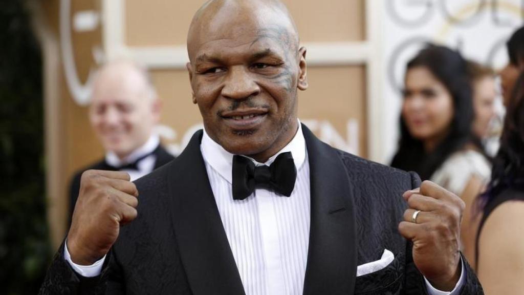 Mike Tyson durante los Globos de Oro