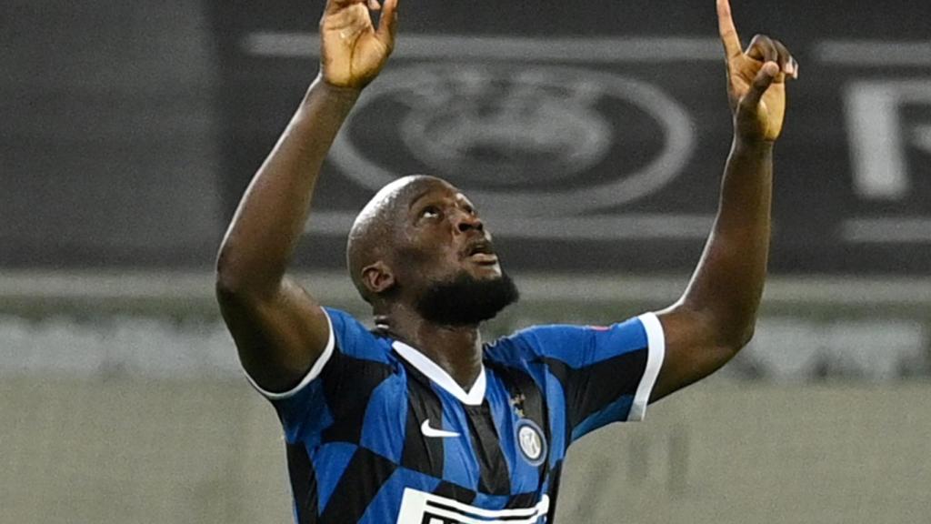 Romelu Lukaku celebra su gol en el Inter de Milán - Shakhtar Donetsk de la Europa League