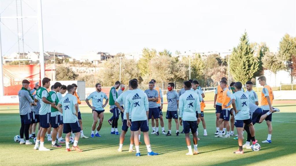 Entrenamiento de la selección española de fútbol masculino