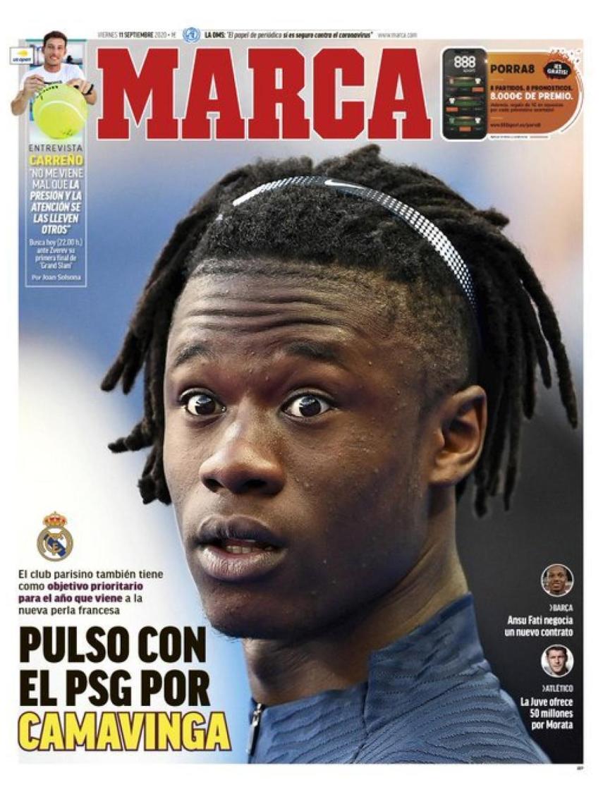 La portada del diario MARCA 11-09-2020