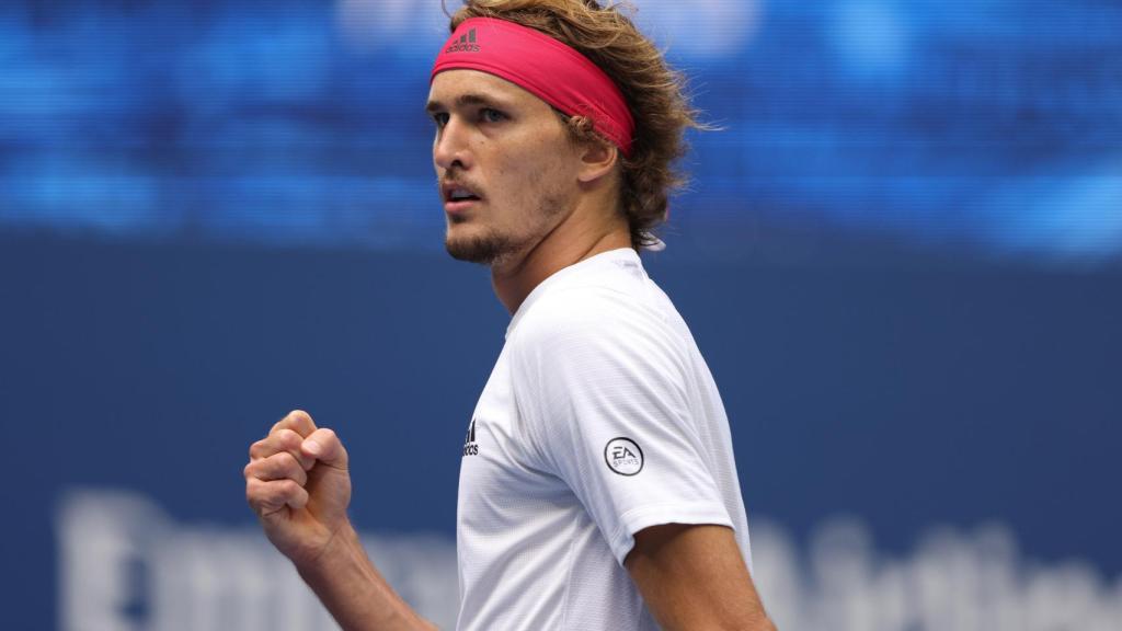 Zverev, celebrando un punto en la final ante Thiem.