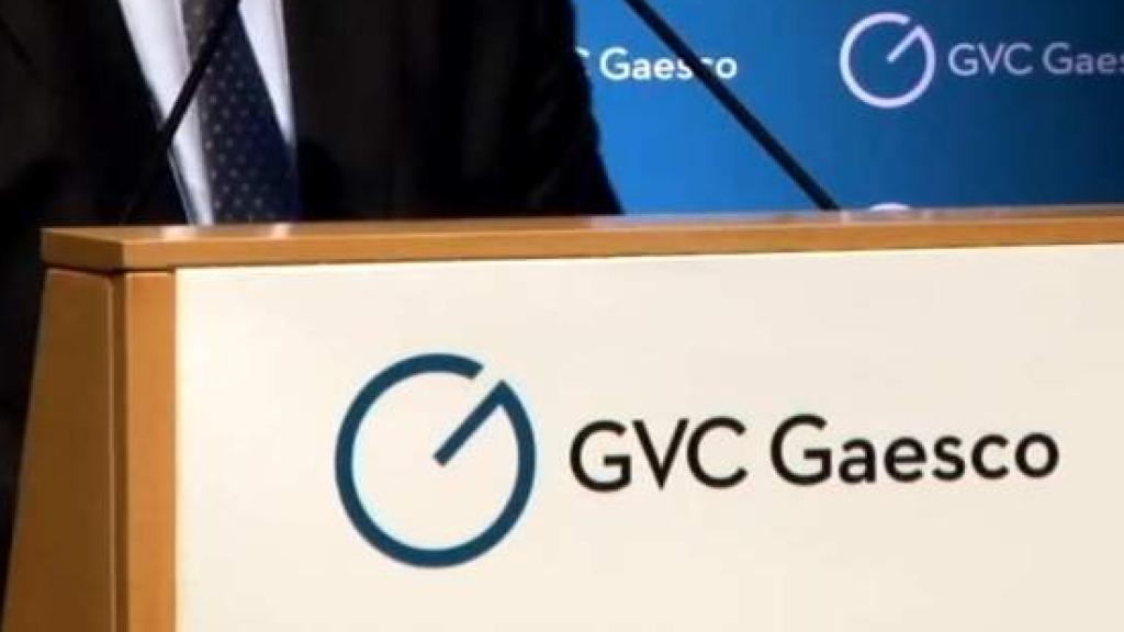 Rótulo en una presentación de GVC Gaesco.