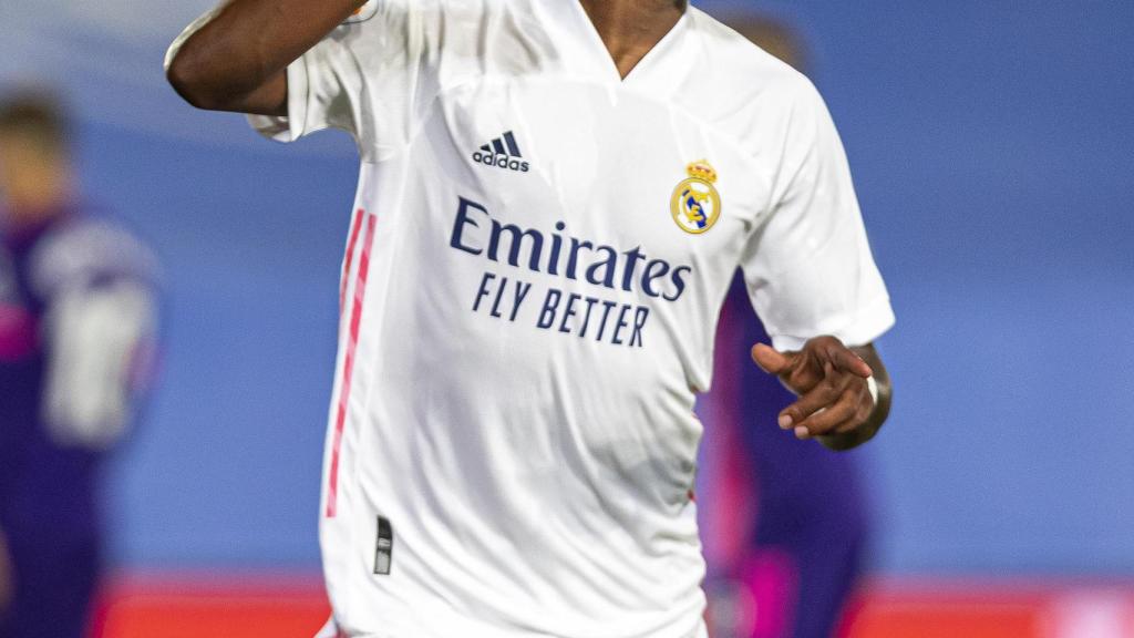 Vinicius celebra su gol al Real Valladolid