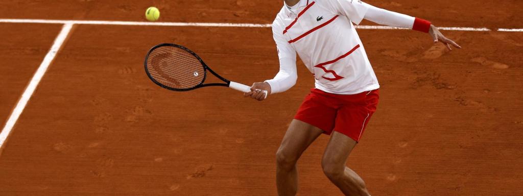 Djokovic volea en la red